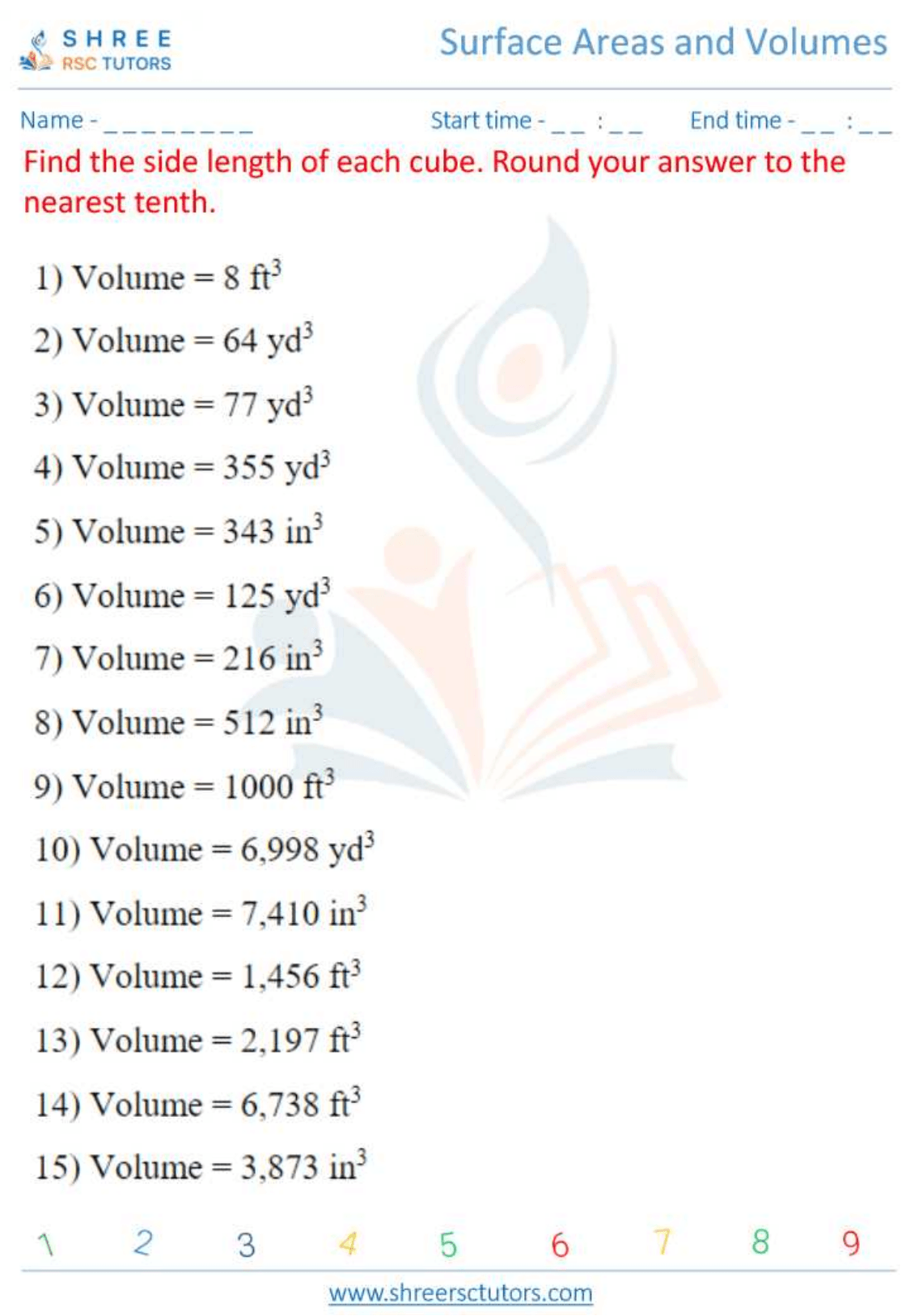 Surface Areas And Volumes Worksheets For Grade 10 Maths Shree Rsc Tutors Surface areas and volumes worksheets for grade 10 maths shree rsc tutors